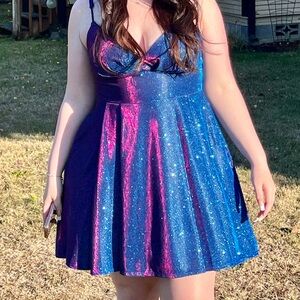 B Darlin Glittering Royal Blue Dress